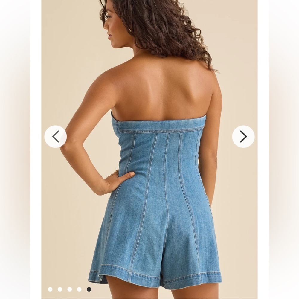 New with tags Altar’d State Alissa Denim Romper - Picture 5 of 5